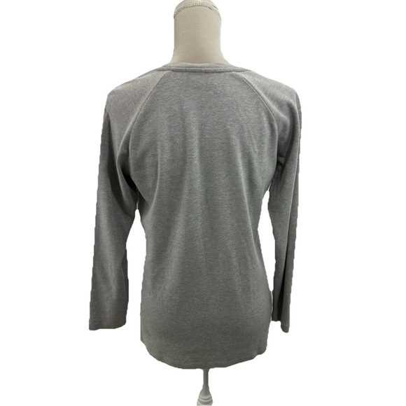 Quacker Factory Gray Cheetah Sequins Long Sleeve T-Shirt Women’s Small - Picture 3 of 8